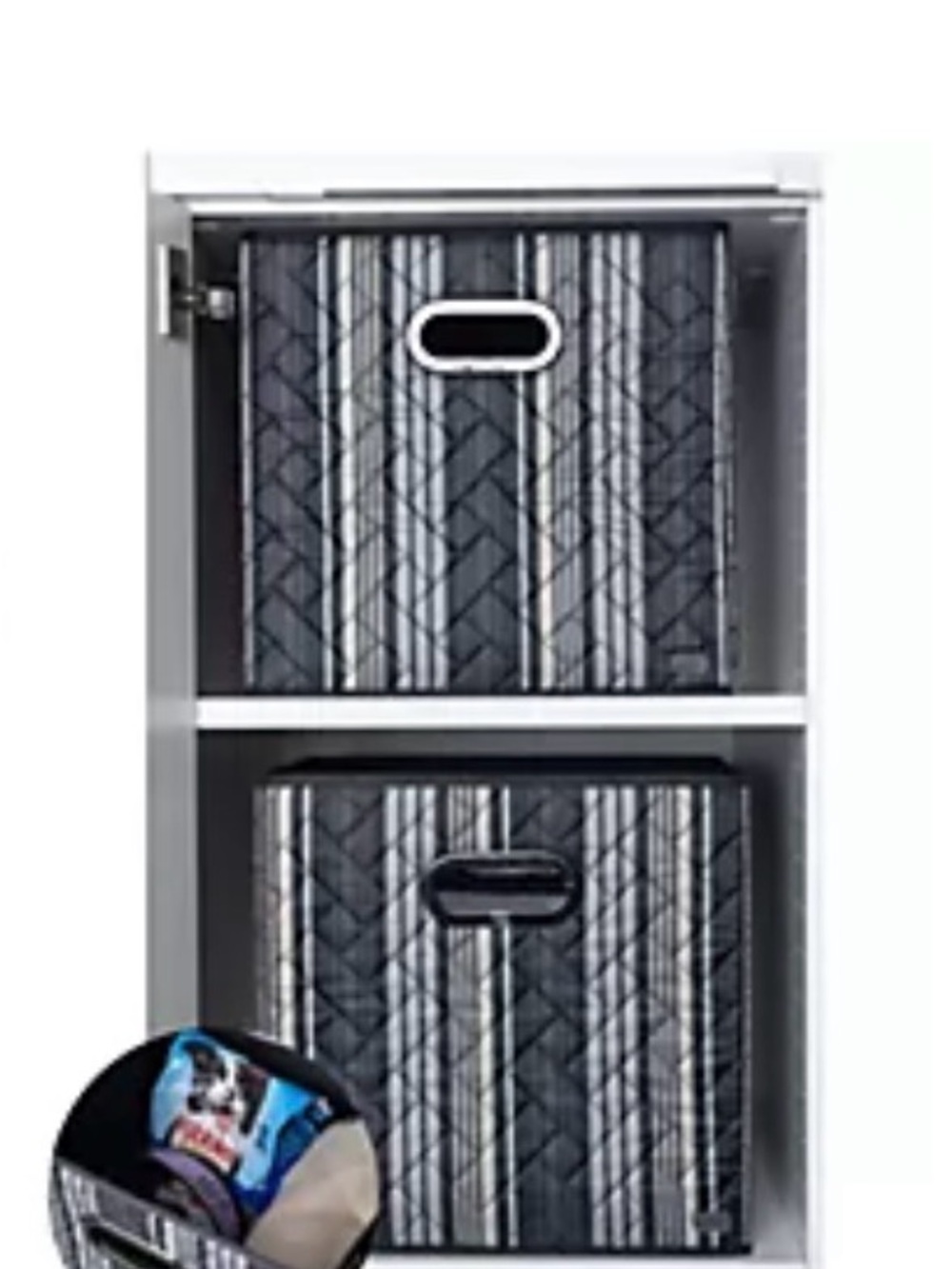 NWT Lug Cargo 2 Piece Collapsible Cube Bins Love Stripe Black